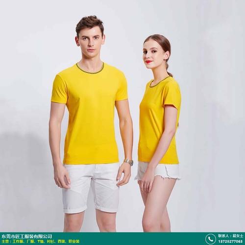 东莞圆领男士t恤厂 匠工服装的产品系列包括如下 [工作服]夏季工作服